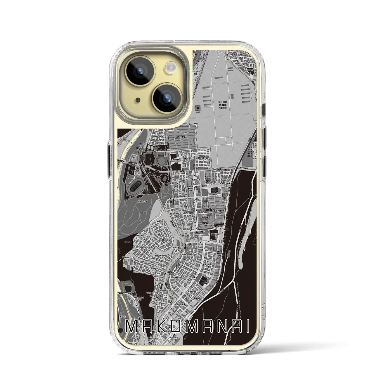 【真駒内(北海道)】地図柄iPhoneケース(MagSafeタイプ)