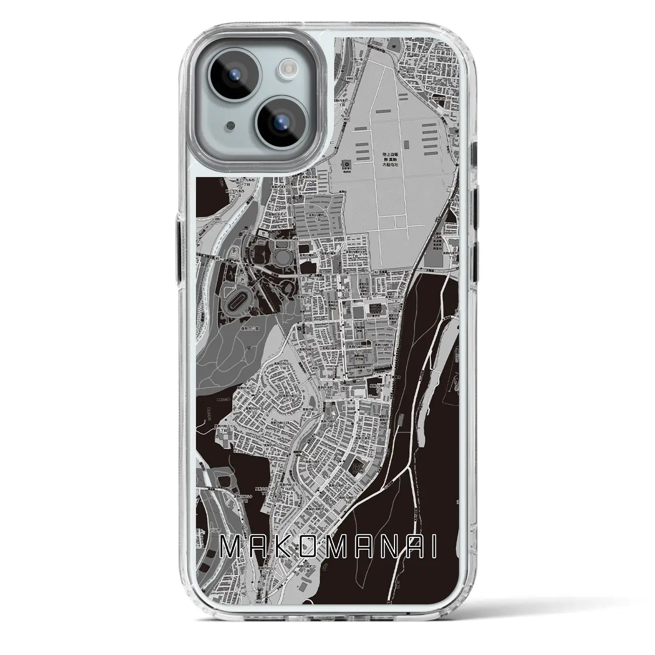 【真駒内(北海道)】地図柄iPhoneケース(MagSafeタイプ)