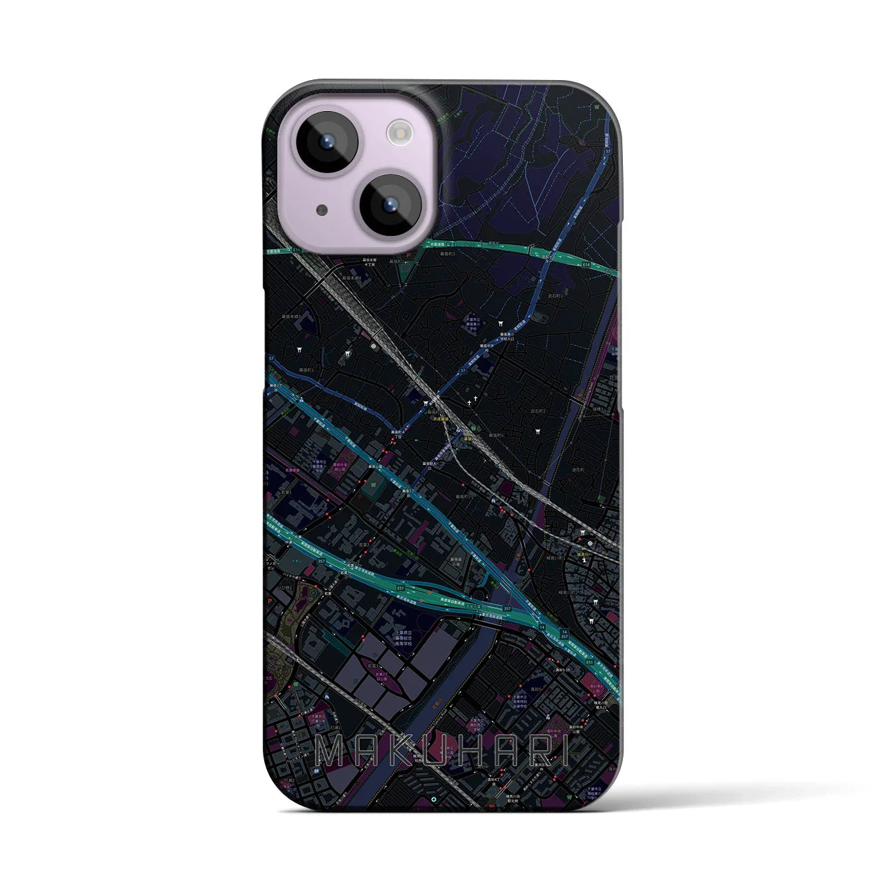 【幕張(千葉県)】地図柄iPhoneケース(バックカバータイプ)