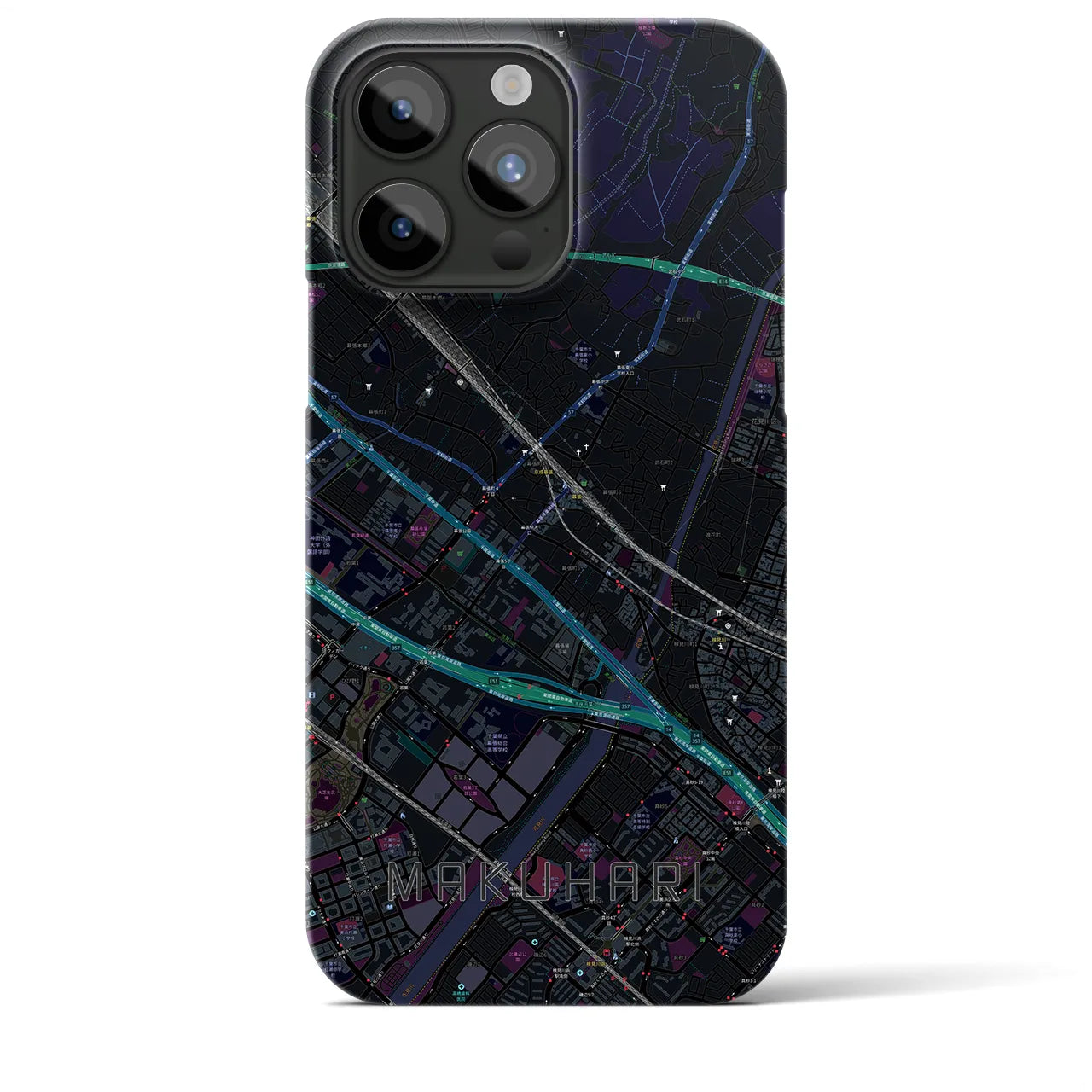 【幕張(千葉県)】地図柄iPhoneケース(バックカバータイプ)