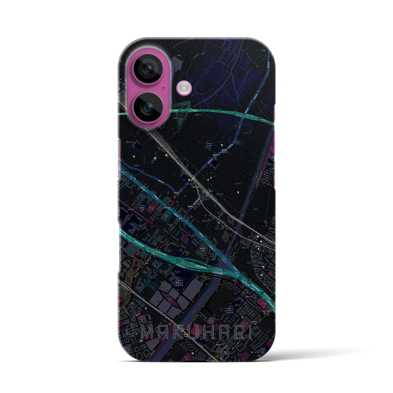 【幕張(千葉県)】地図柄iPhoneケース(バックカバータイプ)