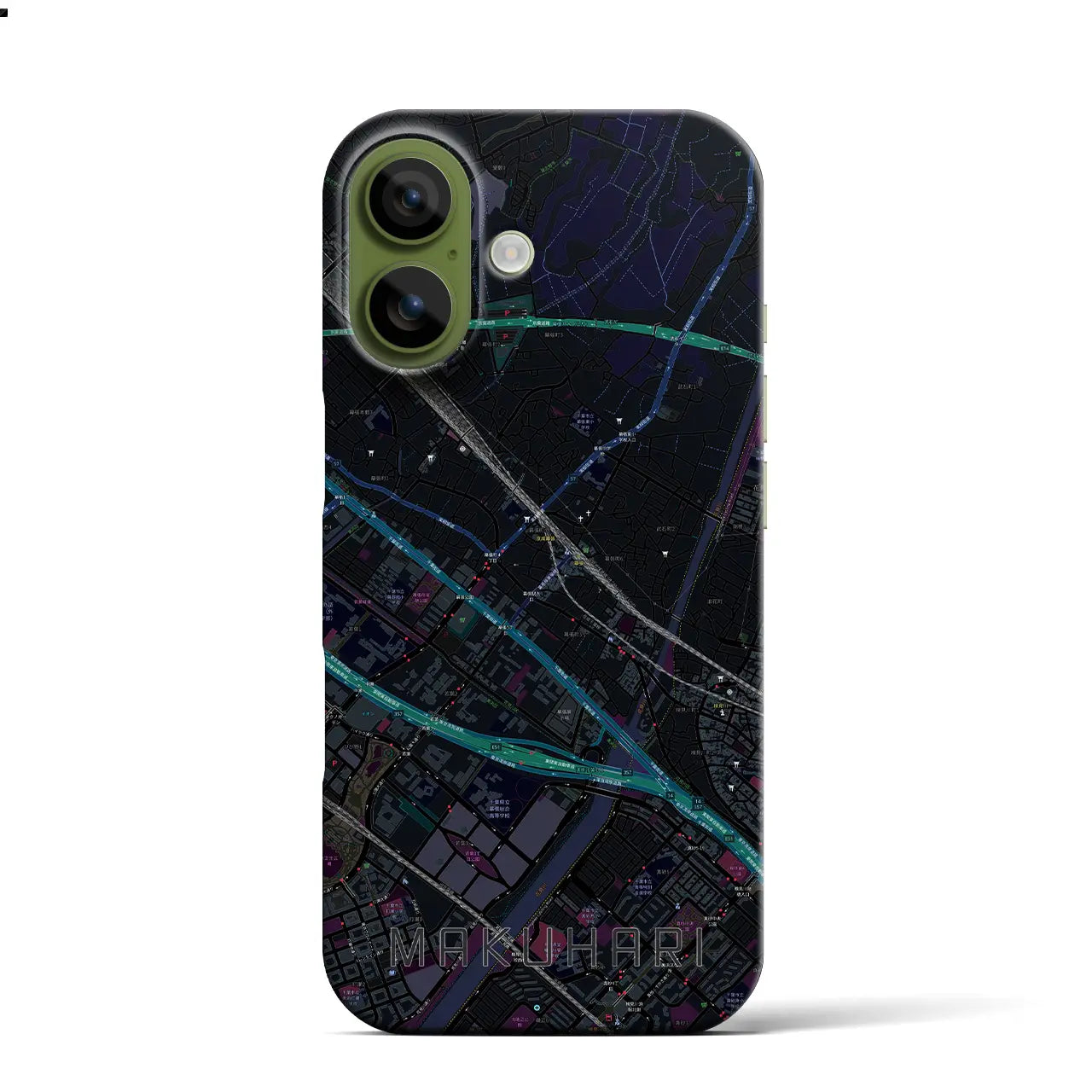 【幕張(千葉県)】地図柄iPhoneケース(バックカバータイプ)