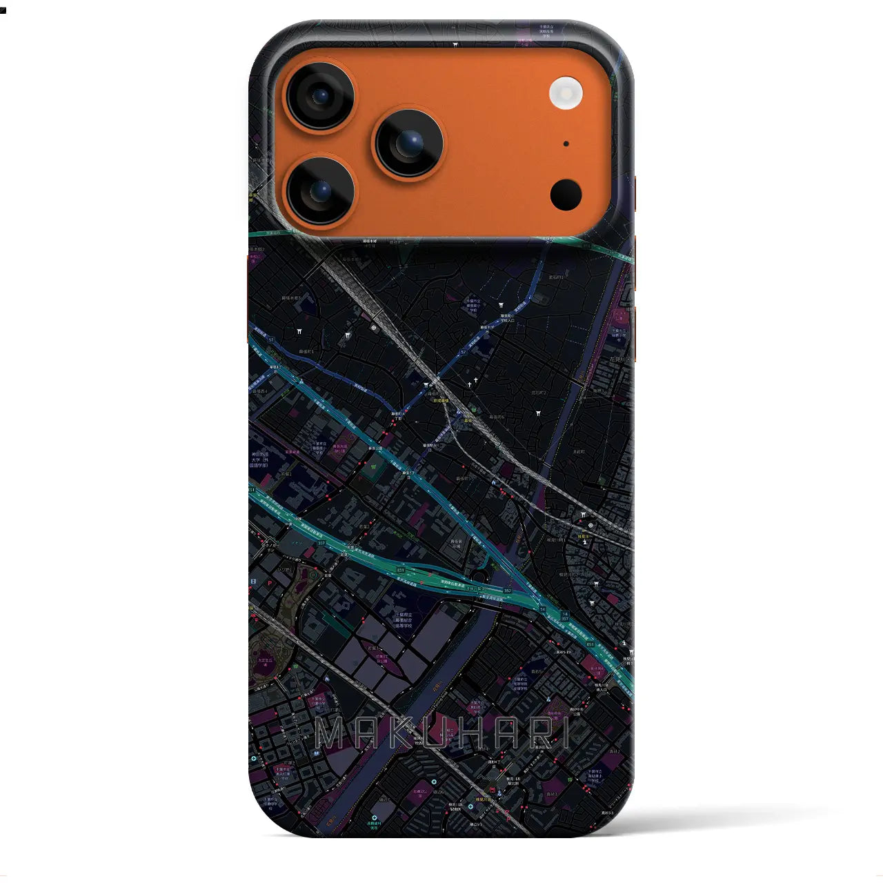 【幕張(千葉県)】地図柄iPhoneケース(バックカバータイプ)