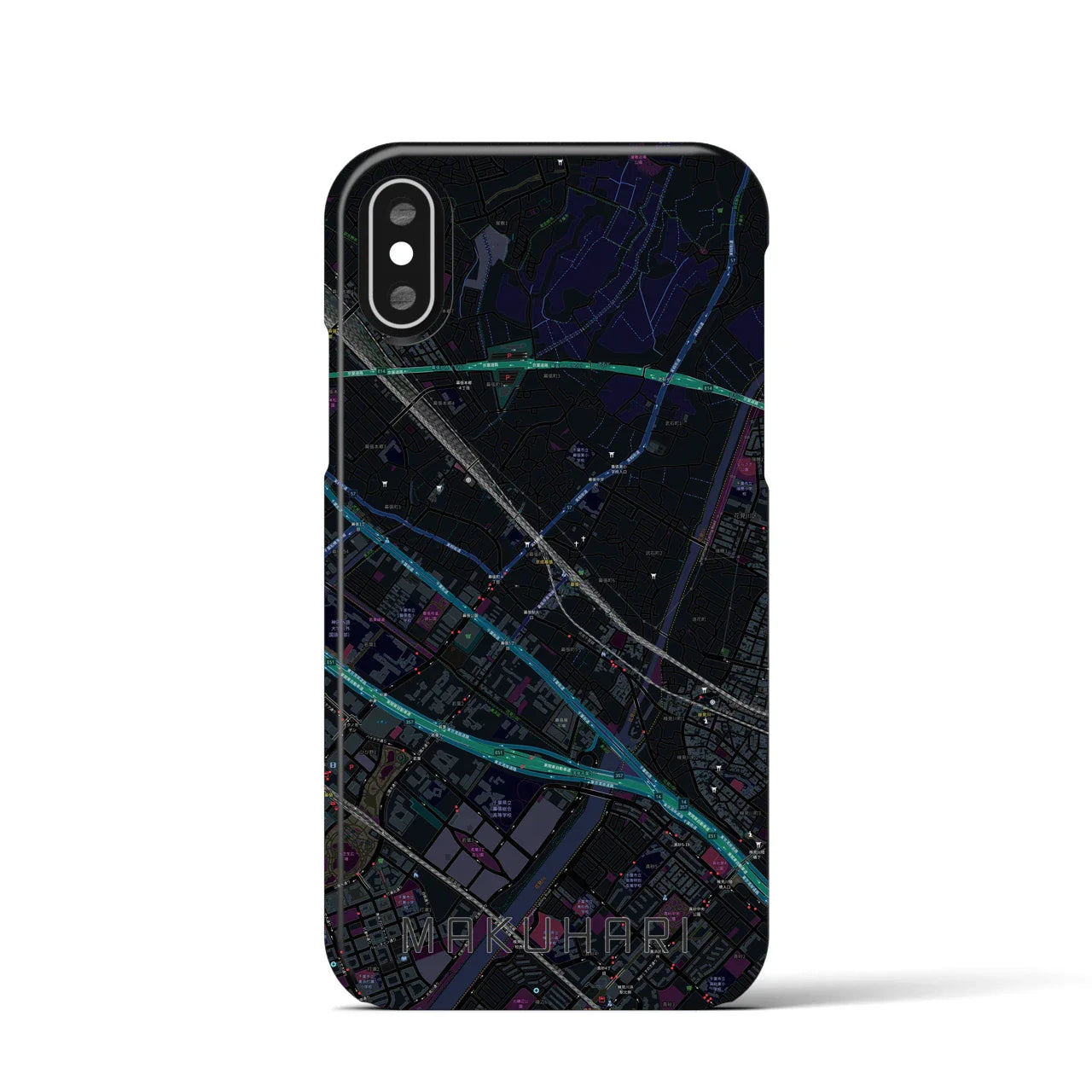 【幕張(千葉県)】地図柄iPhoneケース(バックカバータイプ)