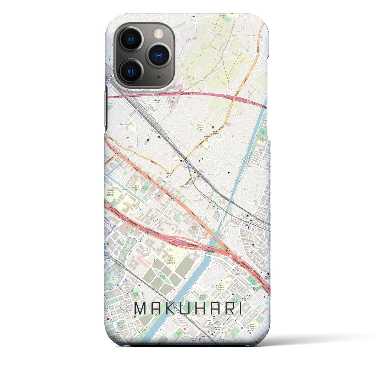 【幕張(千葉県)】地図柄iPhoneケース(バックカバータイプ)