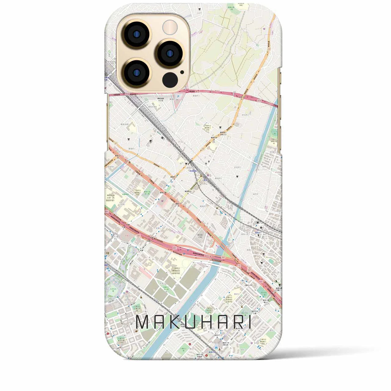 【幕張(千葉県)】地図柄iPhoneケース(バックカバータイプ)