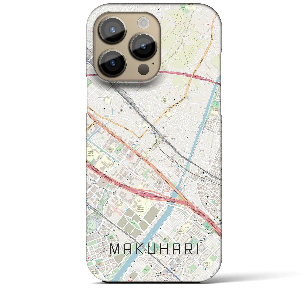 【幕張(千葉県)】地図柄iPhoneケース(バックカバータイプ)