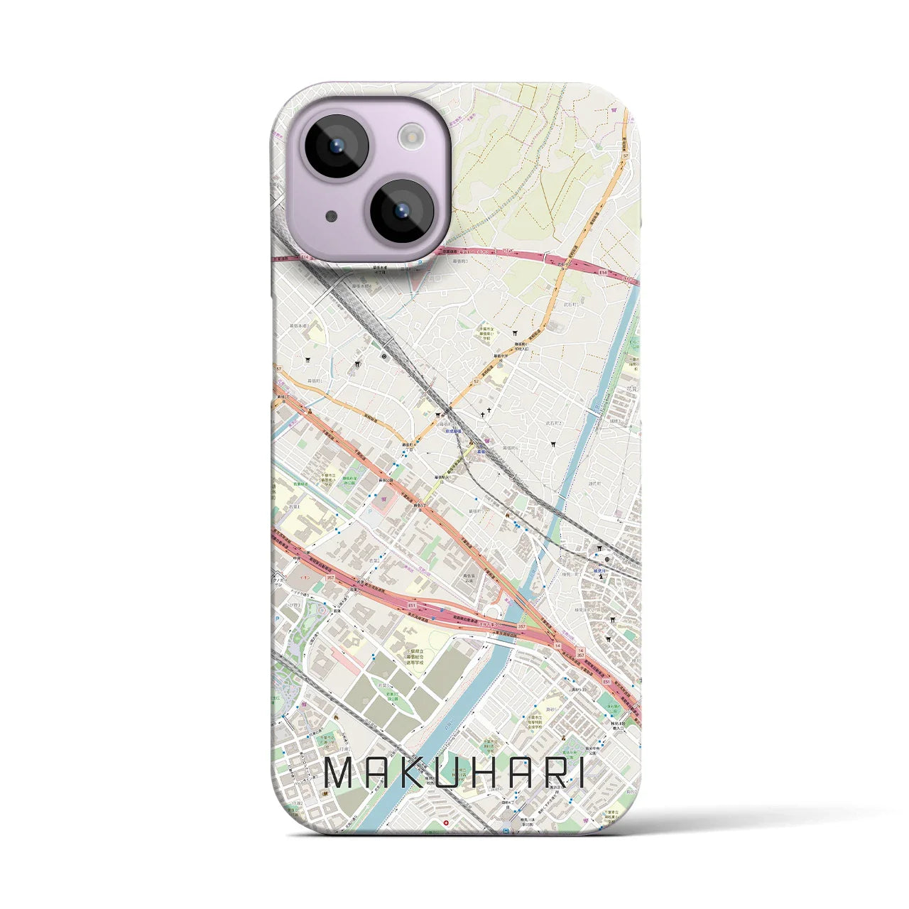 【幕張(千葉県)】地図柄iPhoneケース(バックカバータイプ)