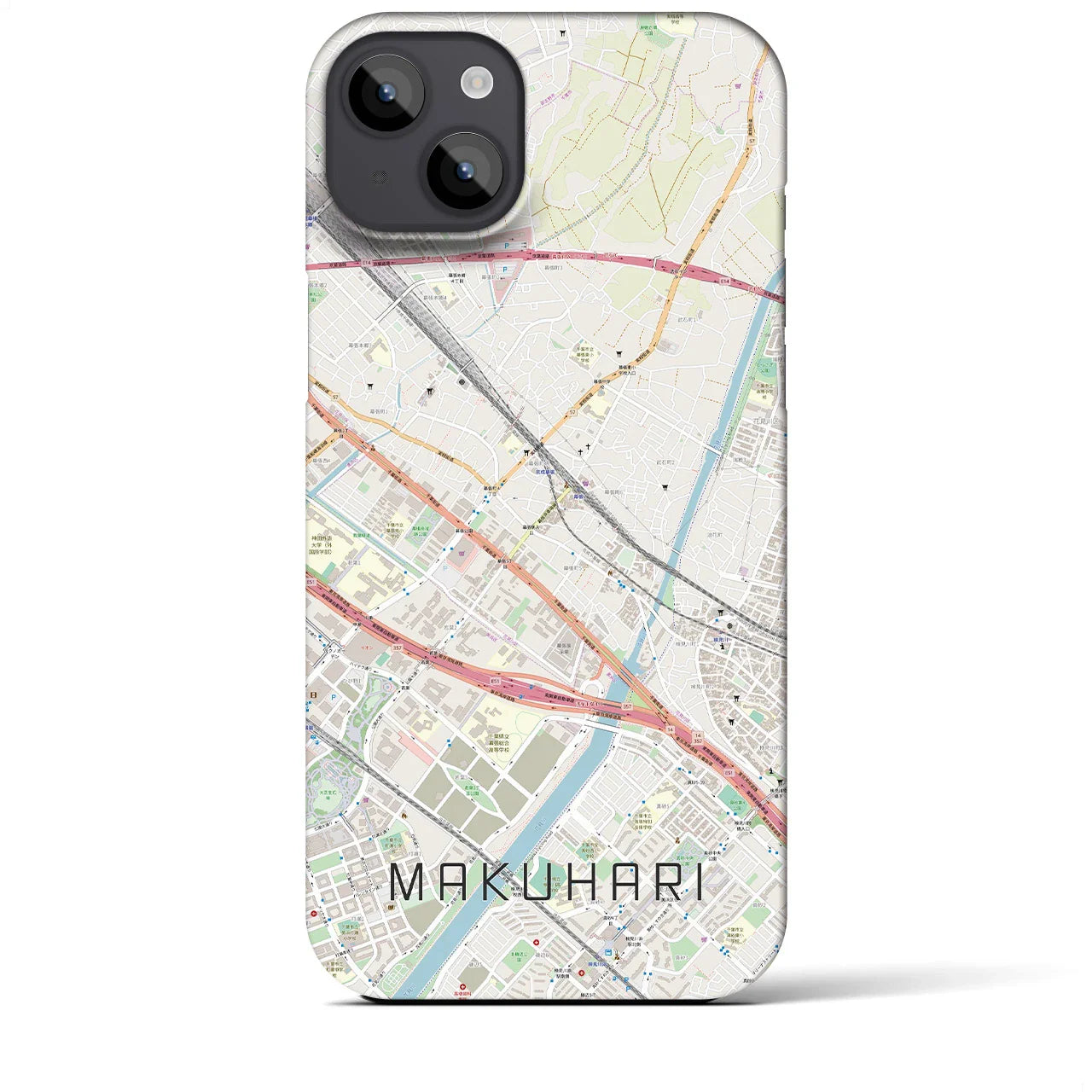 【幕張(千葉県)】地図柄iPhoneケース(バックカバータイプ)