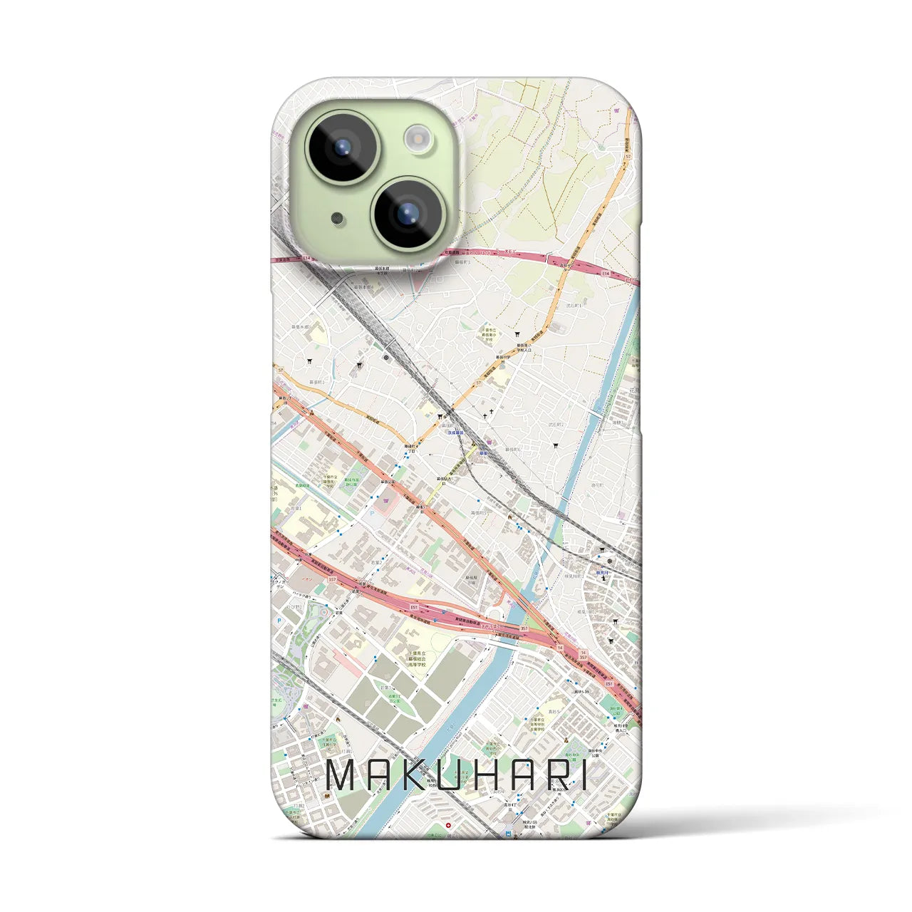 【幕張(千葉県)】地図柄iPhoneケース(バックカバータイプ)