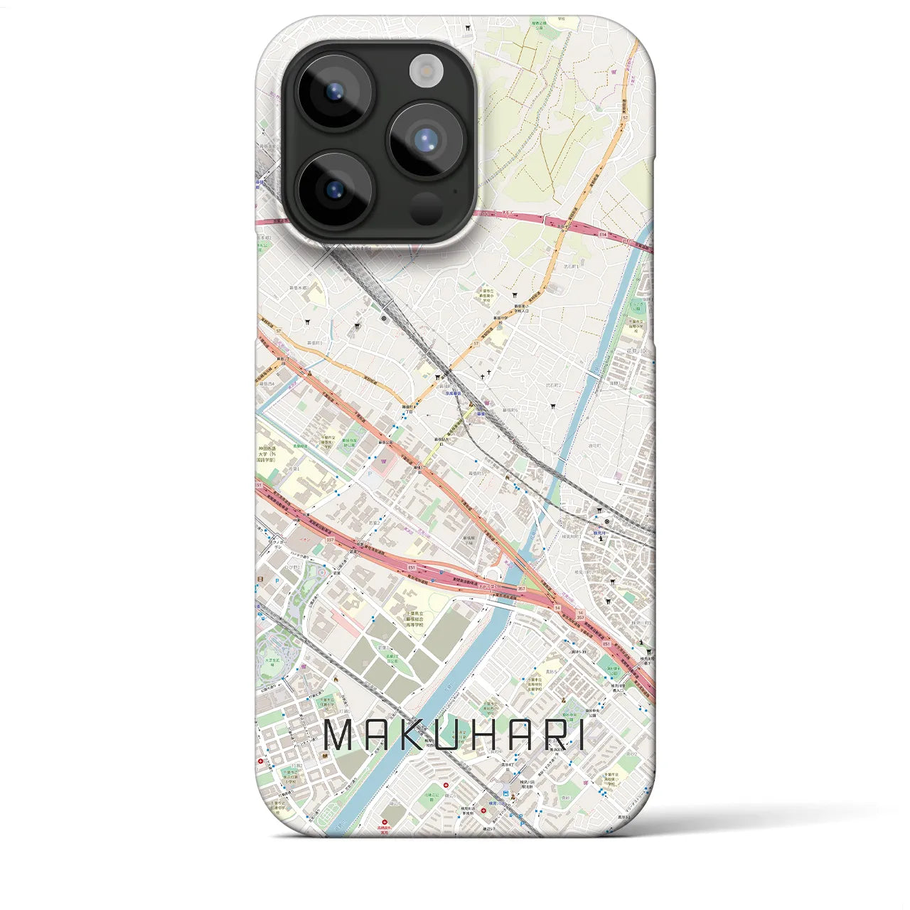 【幕張(千葉県)】地図柄iPhoneケース(バックカバータイプ)