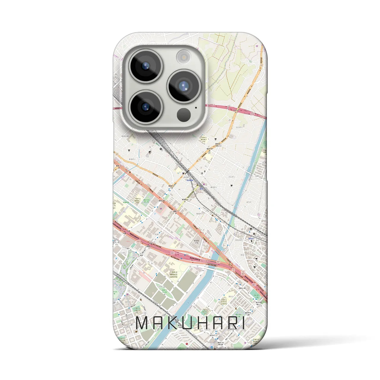 【幕張(千葉県)】地図柄iPhoneケース(バックカバータイプ)