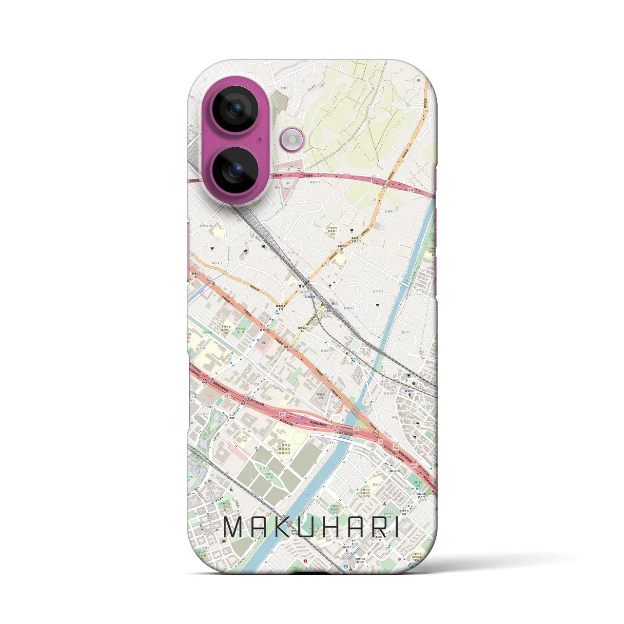 【幕張(千葉県)】地図柄iPhoneケース(バックカバータイプ)