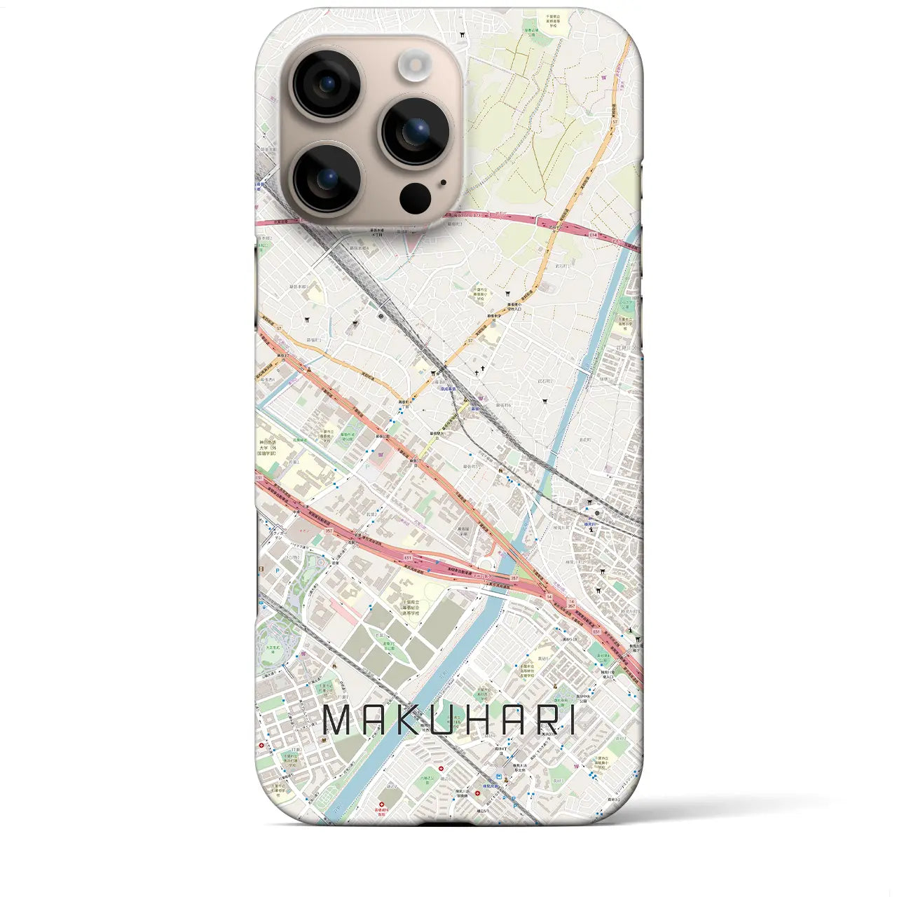 【幕張(千葉県)】地図柄iPhoneケース(バックカバータイプ)