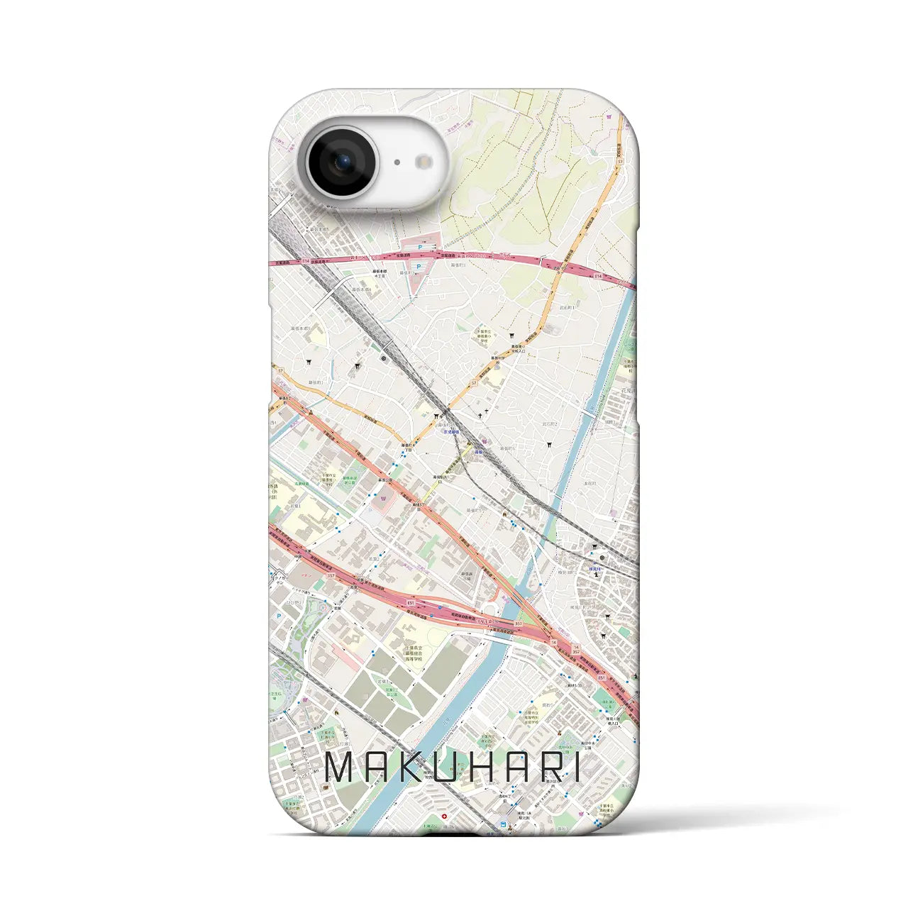 【幕張(千葉県)】地図柄iPhoneケース(バックカバータイプ)