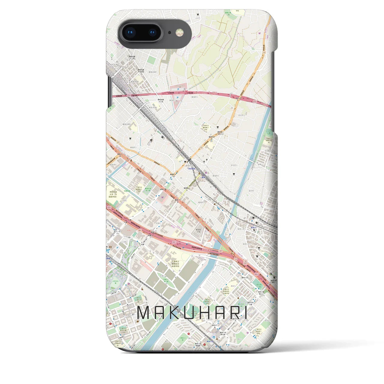 【幕張(千葉県)】地図柄iPhoneケース(バックカバータイプ)
