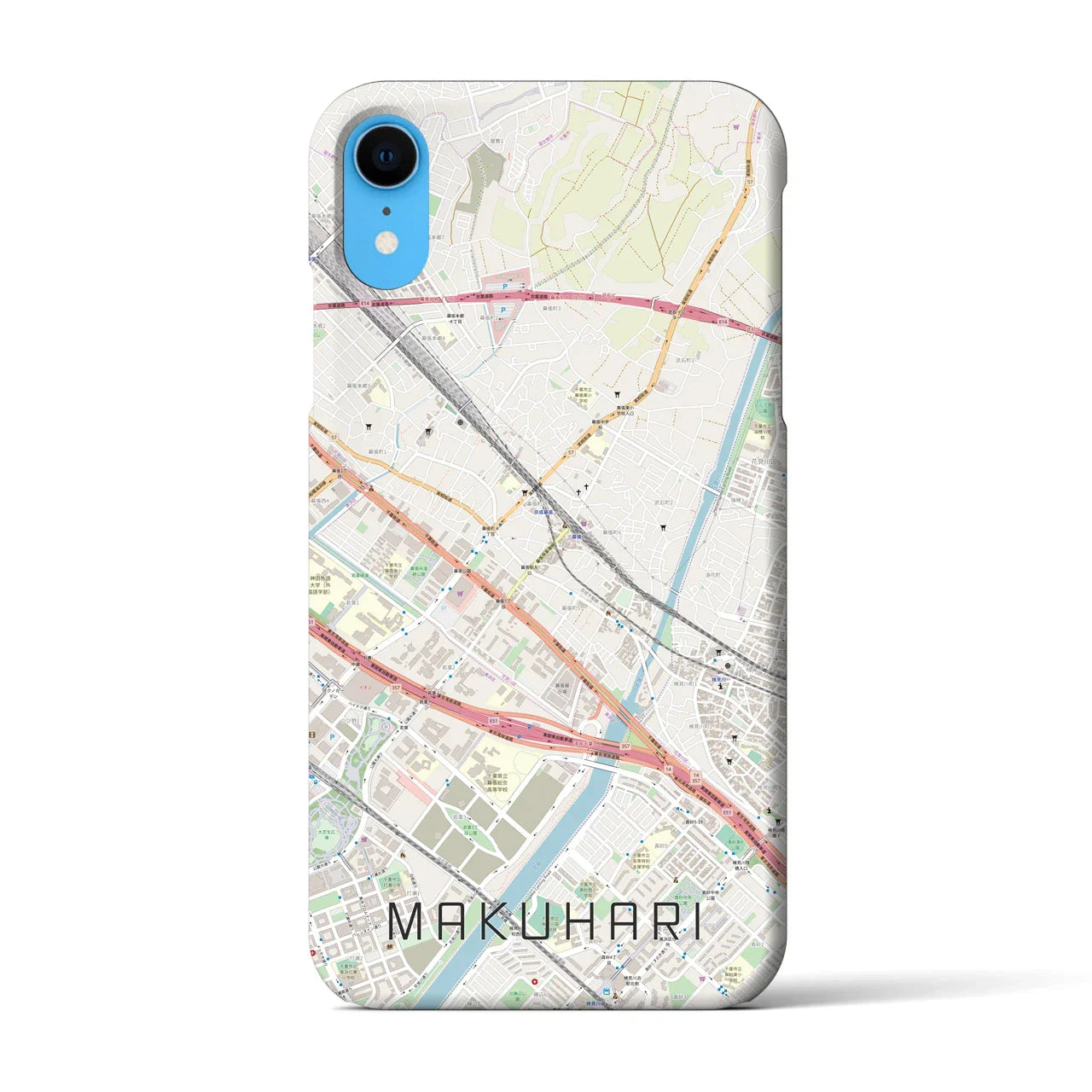 【幕張(千葉県)】地図柄iPhoneケース(バックカバータイプ)