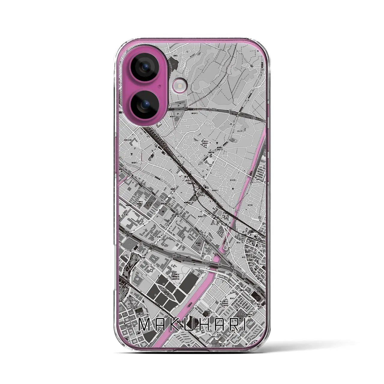 【幕張(千葉県)】地図柄iPhoneケース(クリアタイプ)