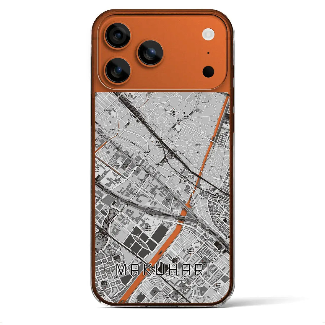 【幕張(千葉県)】地図柄iPhoneケース(クリアタイプ)