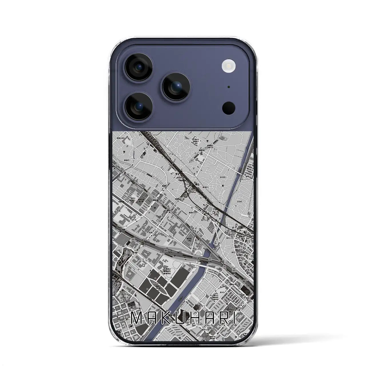 【幕張(千葉県)】地図柄iPhoneケース(クリアタイプ)