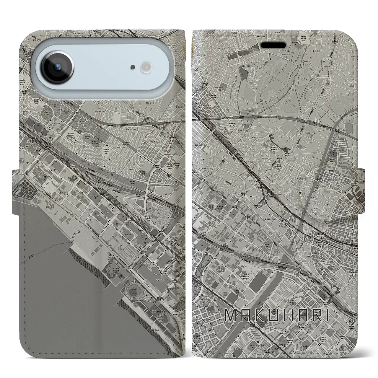 【幕張(千葉県)】地図柄iPhoneケース(手帳タイプ)