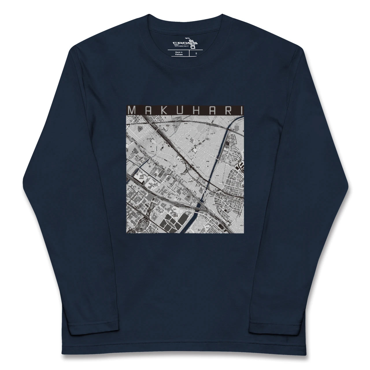 【幕張(千葉県)】地図柄ロングスリーブTシャツ