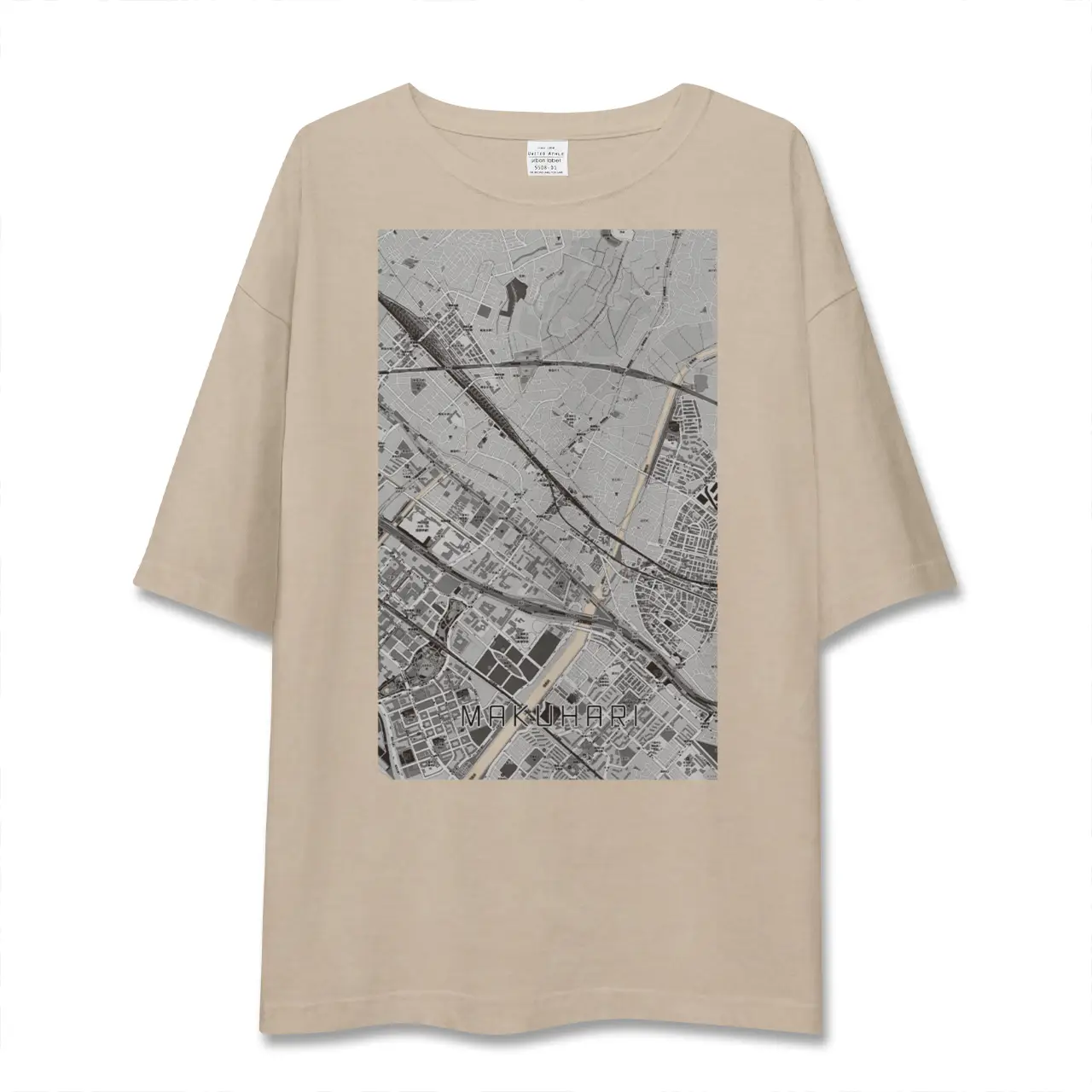 【幕張(千葉県)】地図柄ビッグシルエットTシャツ