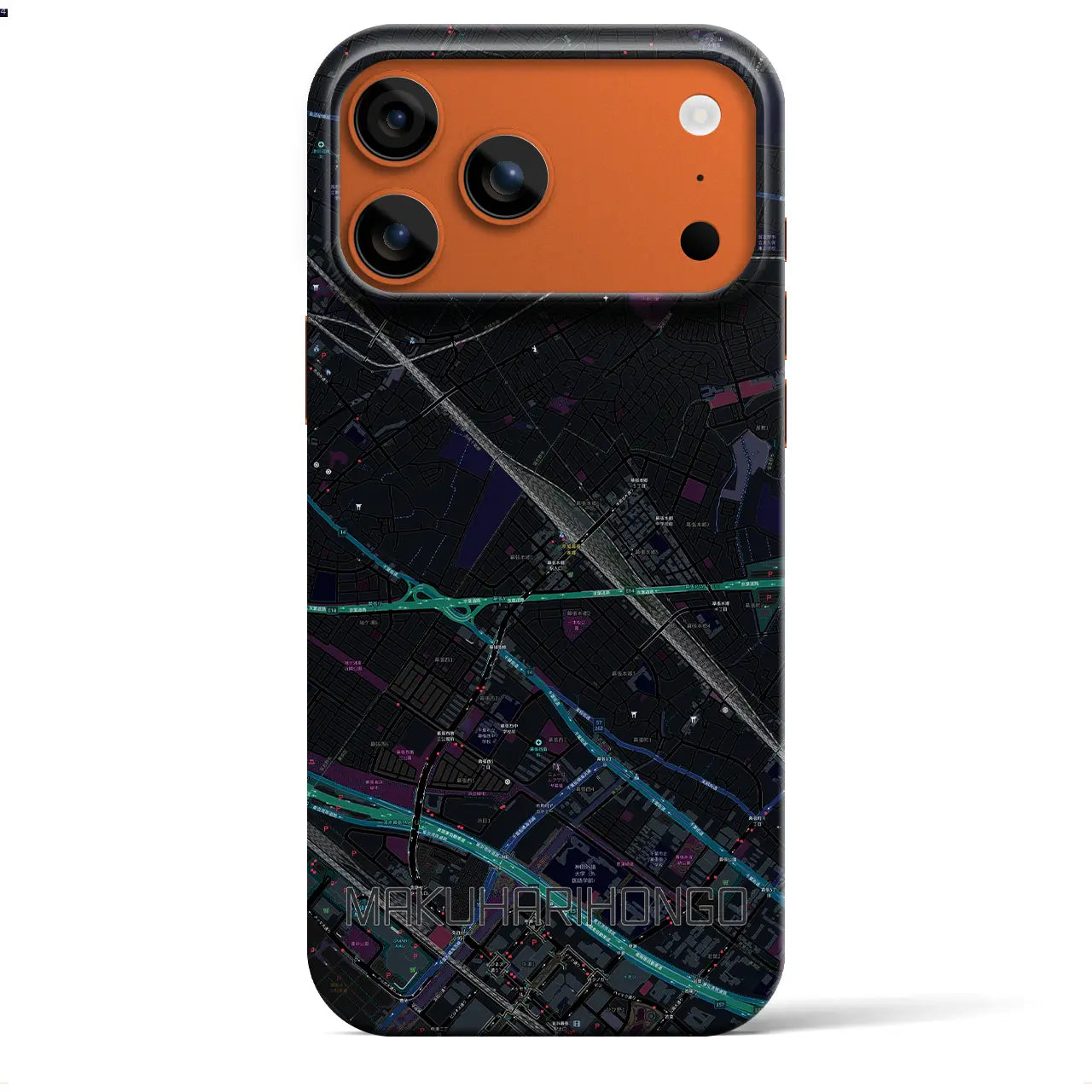 【幕張本郷(千葉県)】地図柄iPhoneケース(バックカバータイプ)