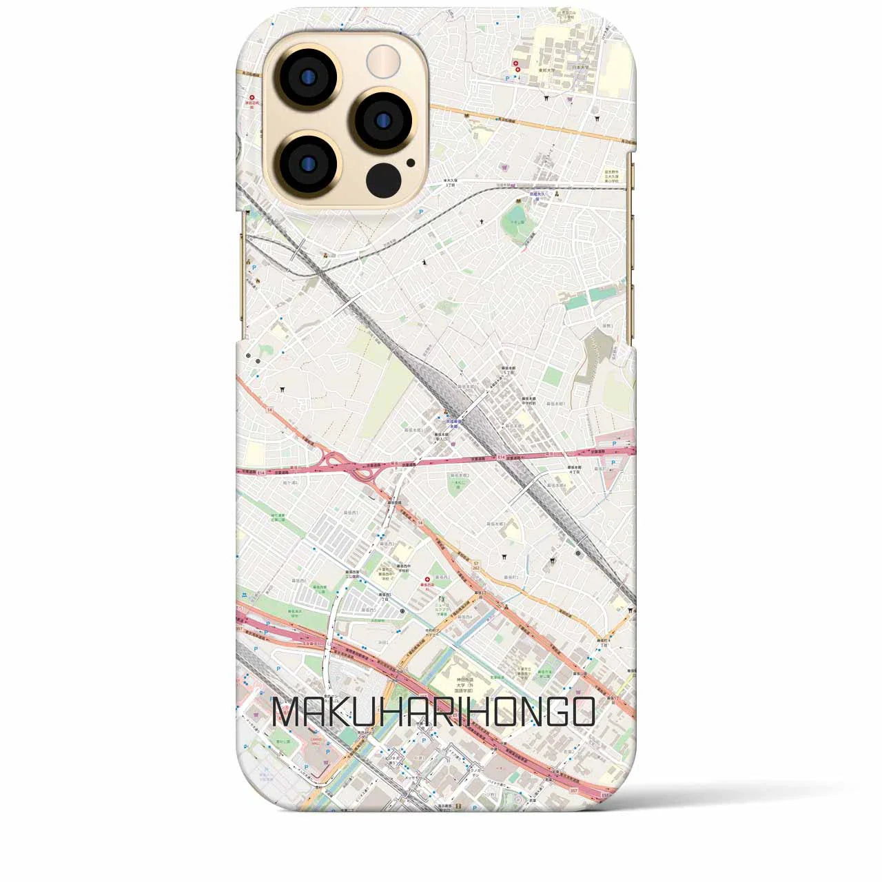 【幕張本郷(千葉県)】地図柄iPhoneケース(バックカバータイプ)