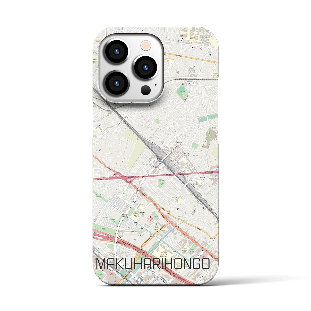 【幕張本郷(千葉県)】地図柄iPhoneケース(バックカバータイプ)