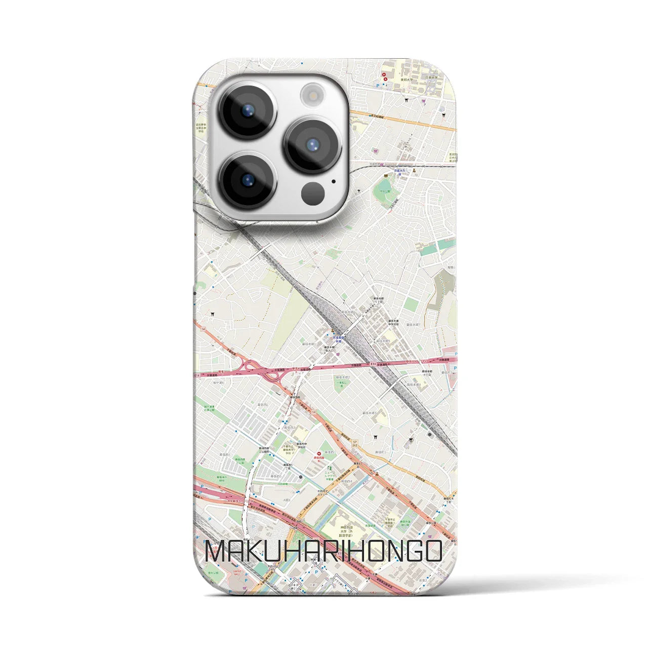 【幕張本郷(千葉県)】地図柄iPhoneケース(バックカバータイプ)