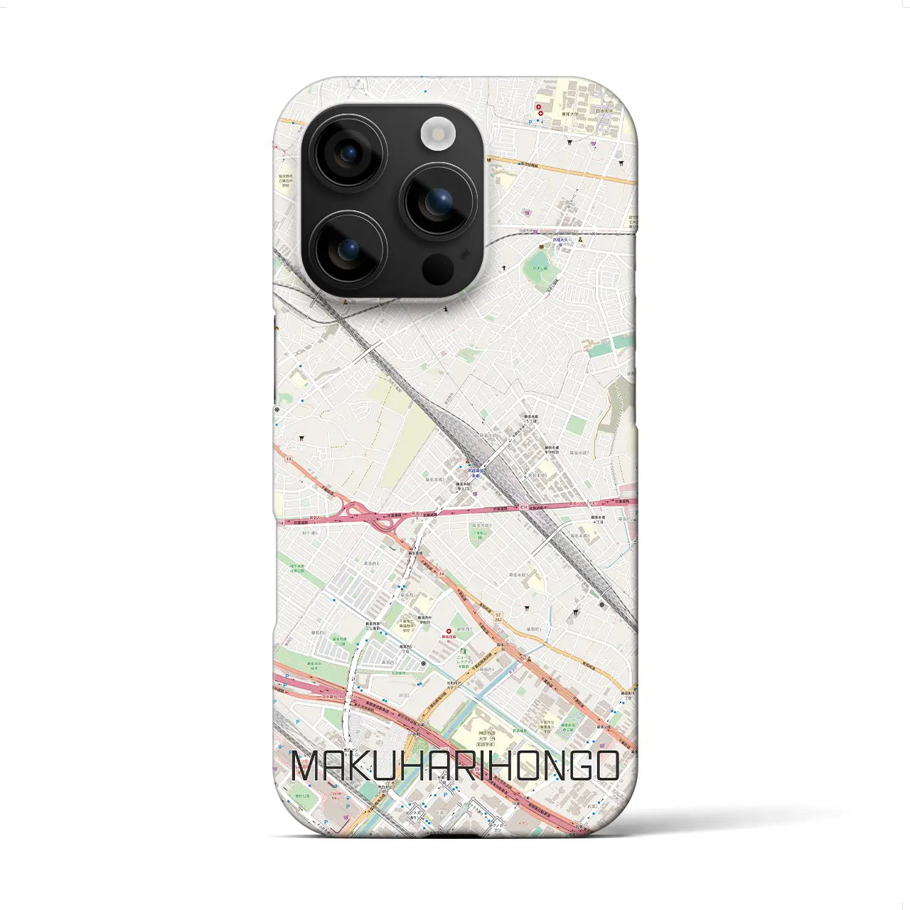 【幕張本郷(千葉県)】地図柄iPhoneケース(バックカバータイプ)