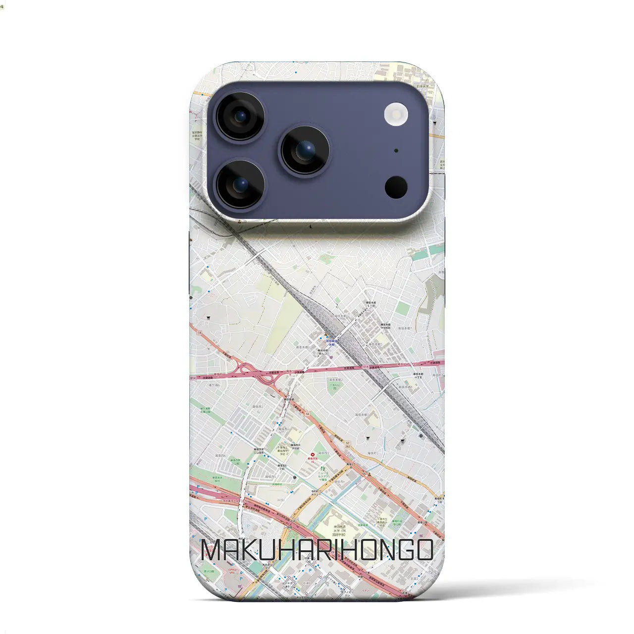 【幕張本郷(千葉県)】地図柄iPhoneケース(バックカバータイプ)