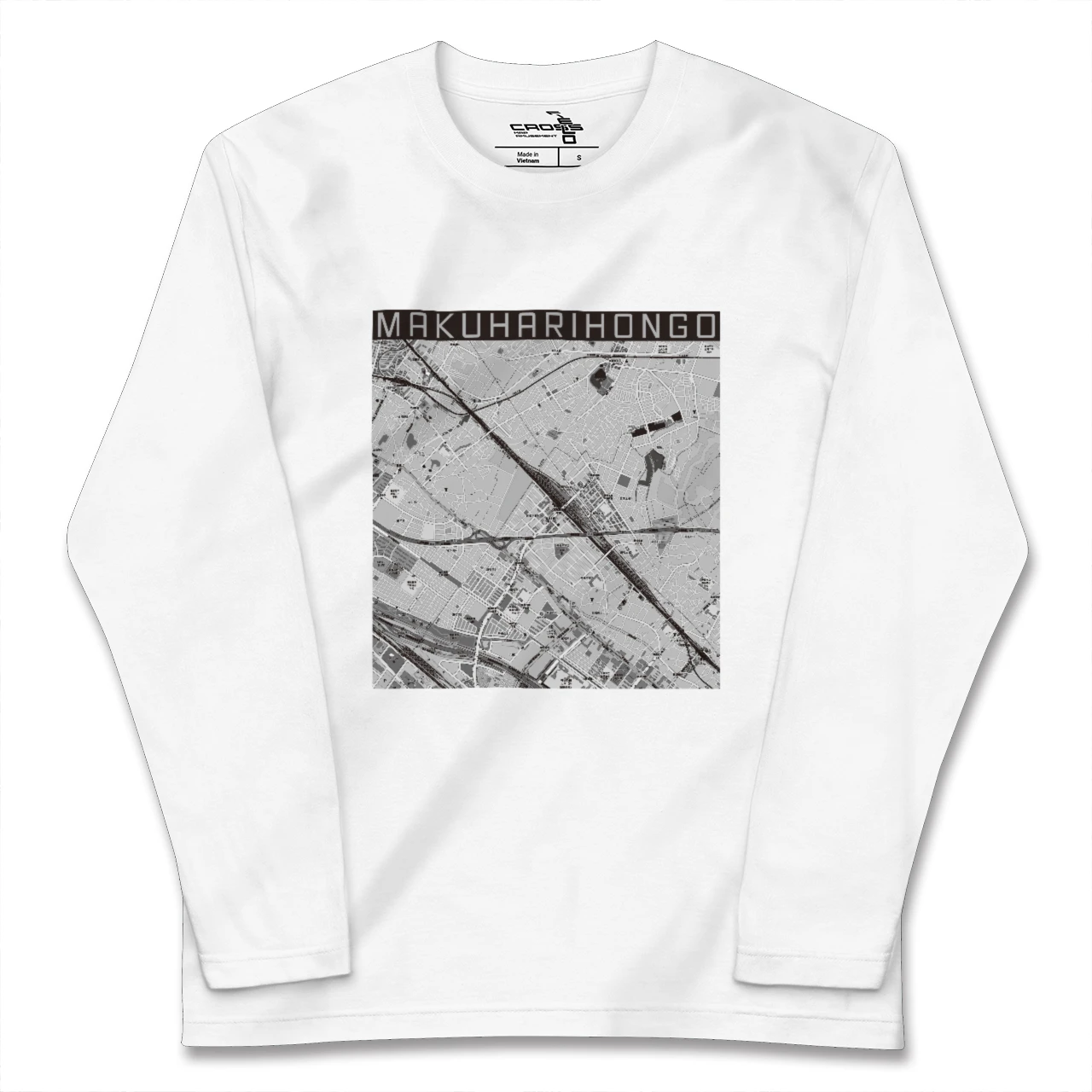 【幕張本郷(千葉県)】地図柄ロングスリーブTシャツ