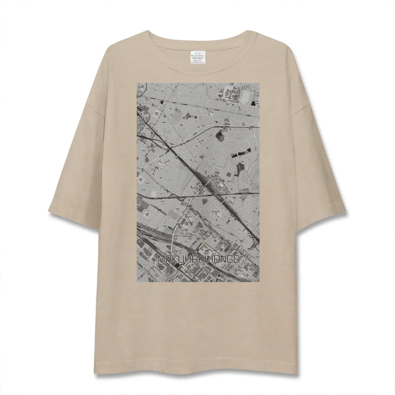 【幕張本郷(千葉県)】地図柄ビッグシルエットTシャツ