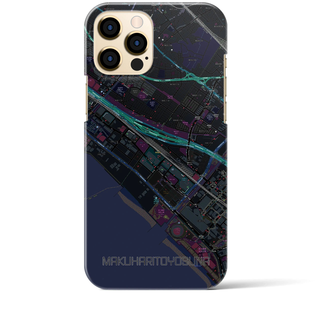 【幕張豊砂(千葉県)】地図柄iPhoneケース(バックカバータイプ)