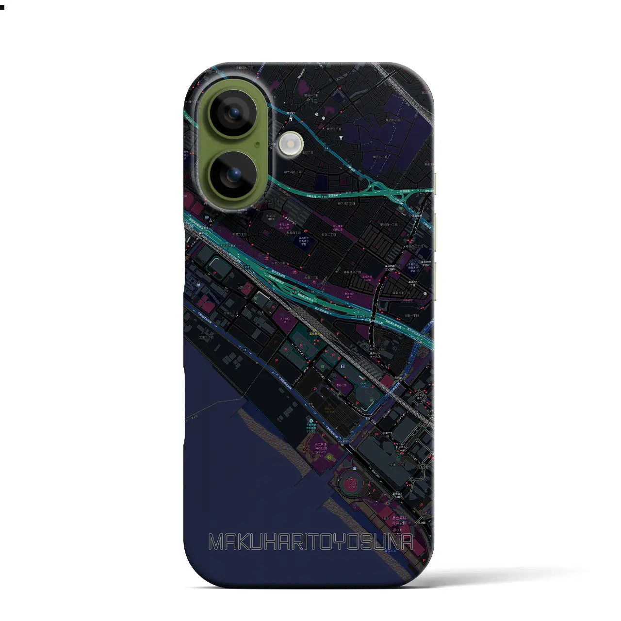 【幕張豊砂(千葉県)】地図柄iPhoneケース(バックカバータイプ)