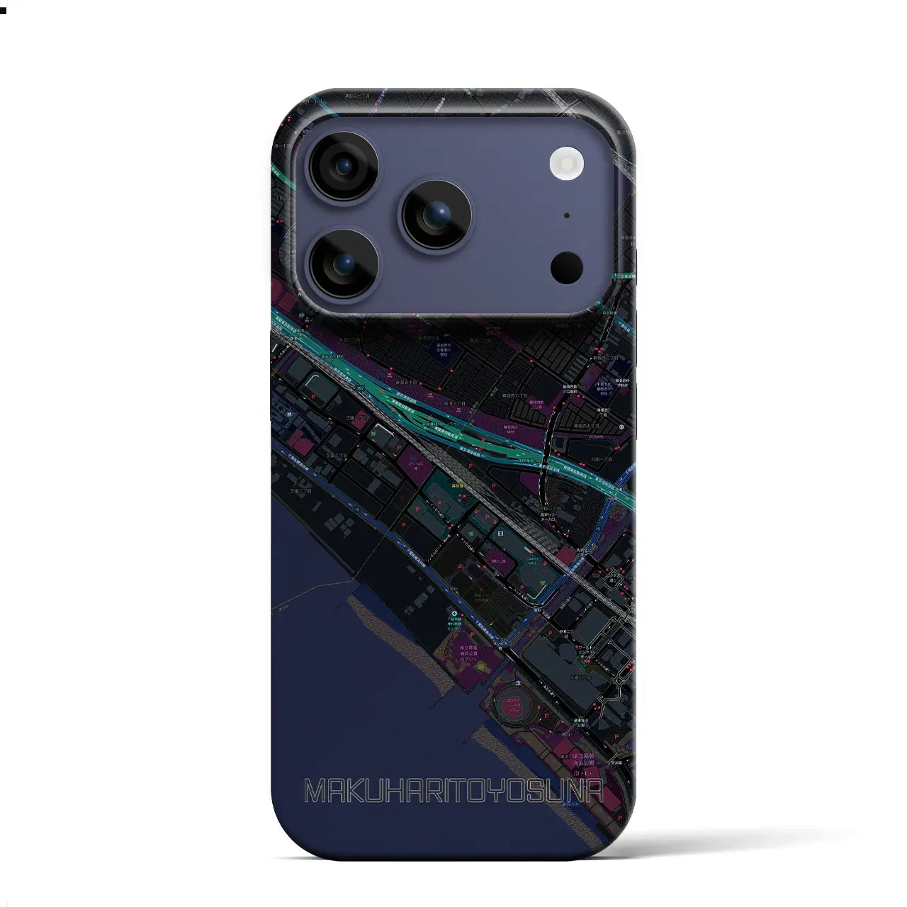 【幕張豊砂(千葉県)】地図柄iPhoneケース(バックカバータイプ)