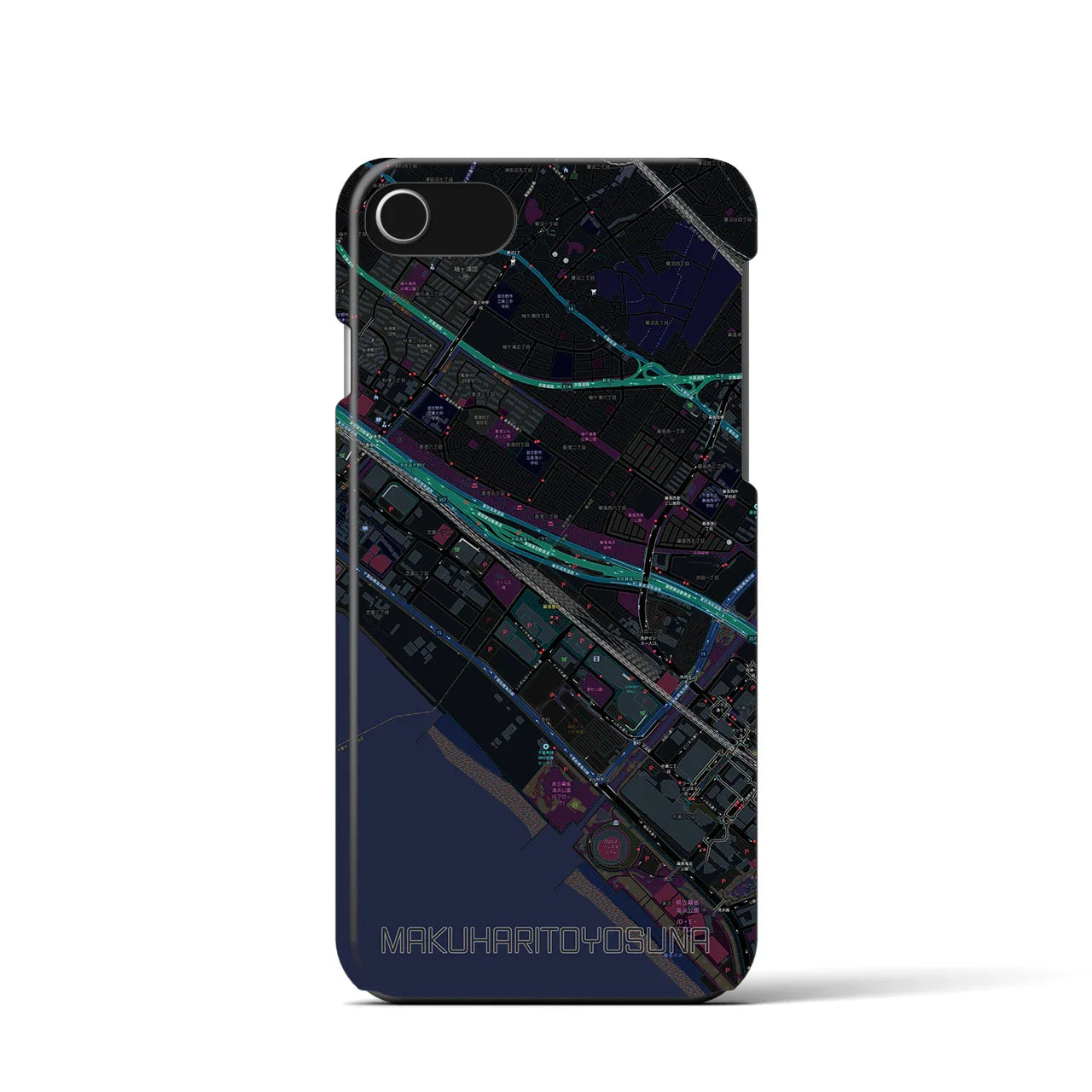 【幕張豊砂(千葉県)】地図柄iPhoneケース(バックカバータイプ)