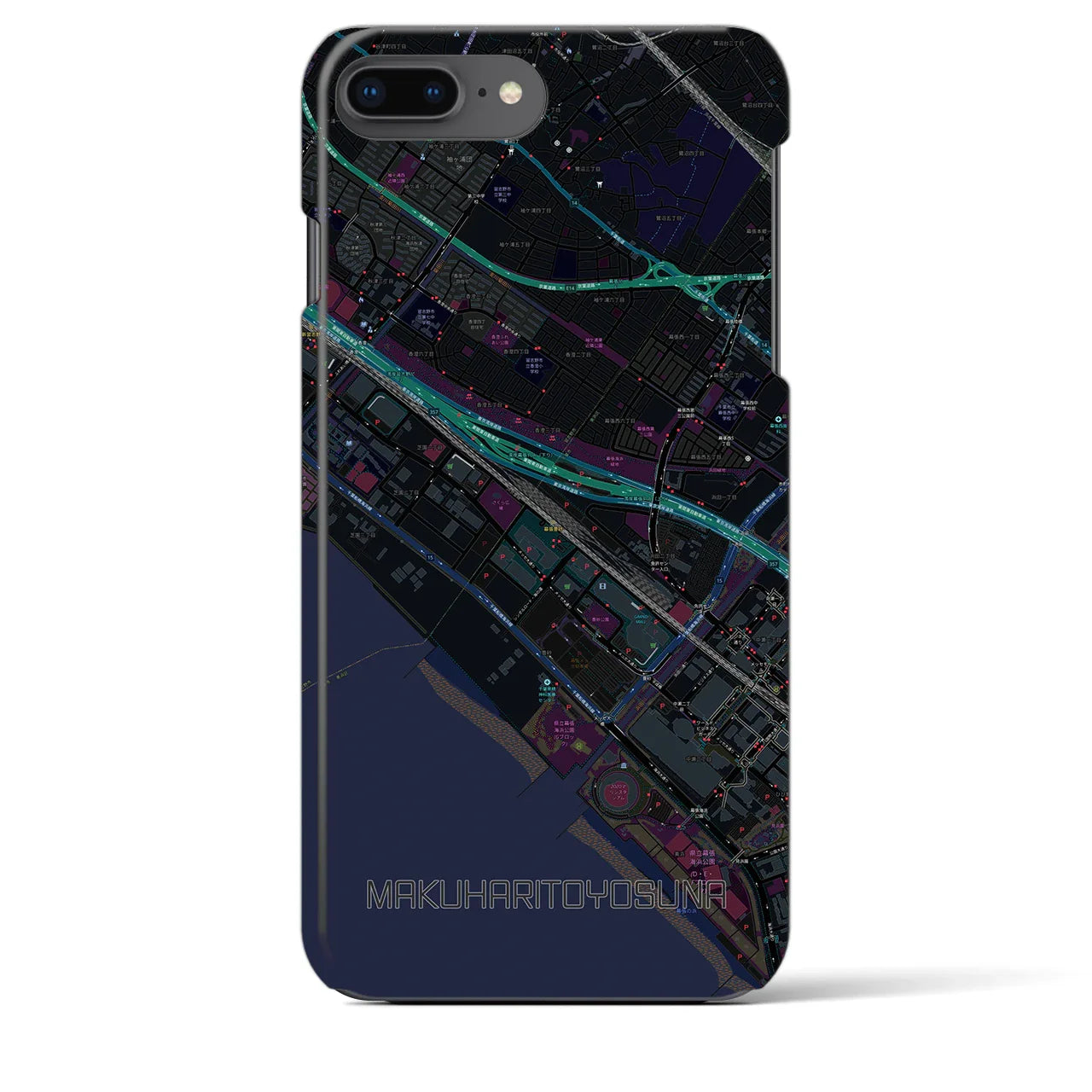 【幕張豊砂(千葉県)】地図柄iPhoneケース(バックカバータイプ)
