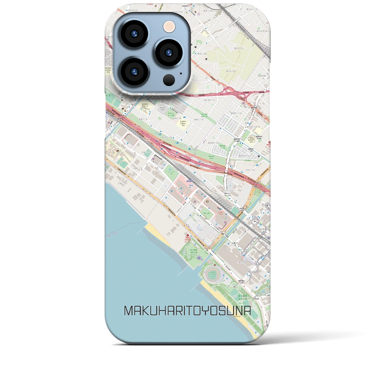 【幕張豊砂(千葉県)】地図柄iPhoneケース(バックカバータイプ)