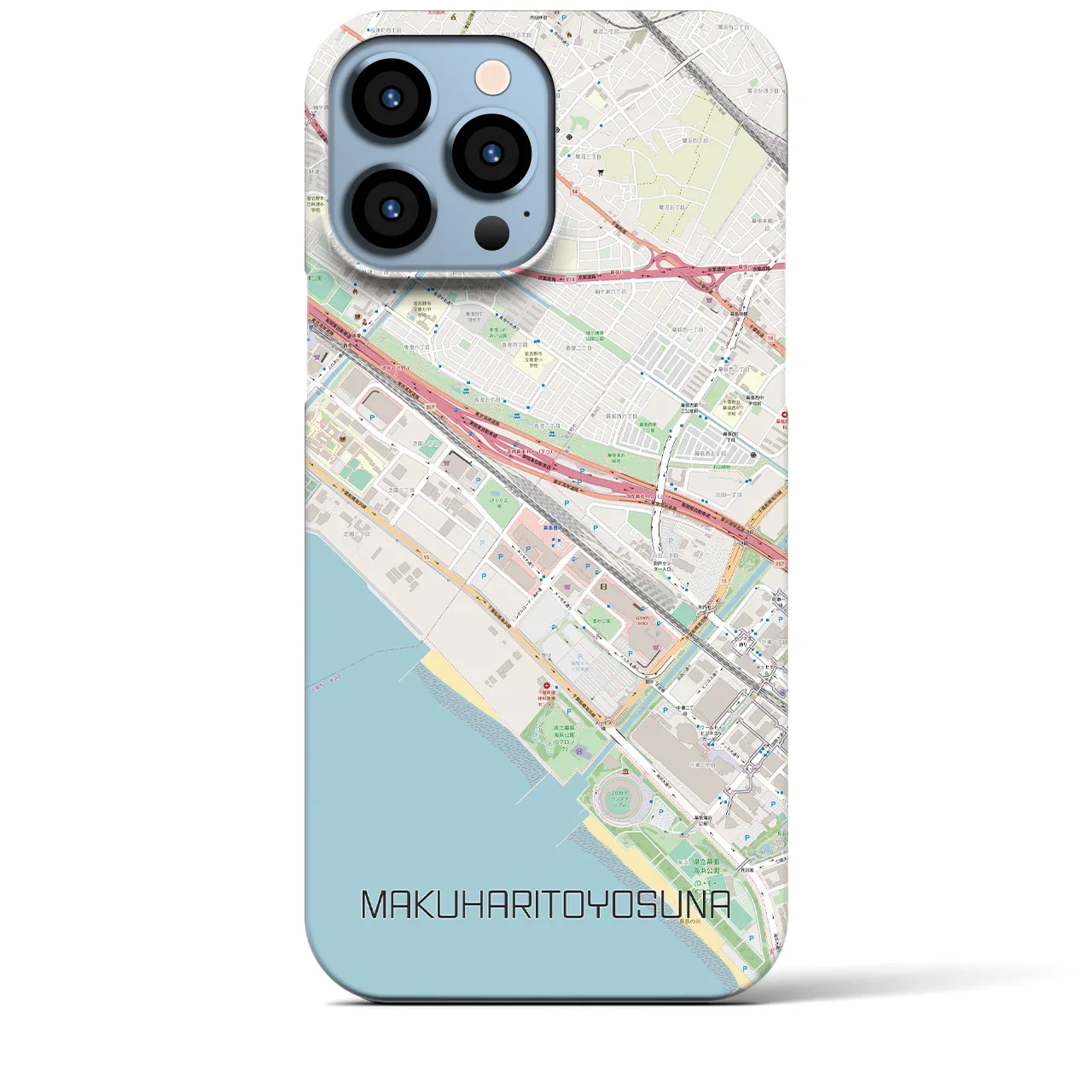 【幕張豊砂(千葉県)】地図柄iPhoneケース(バックカバータイプ)