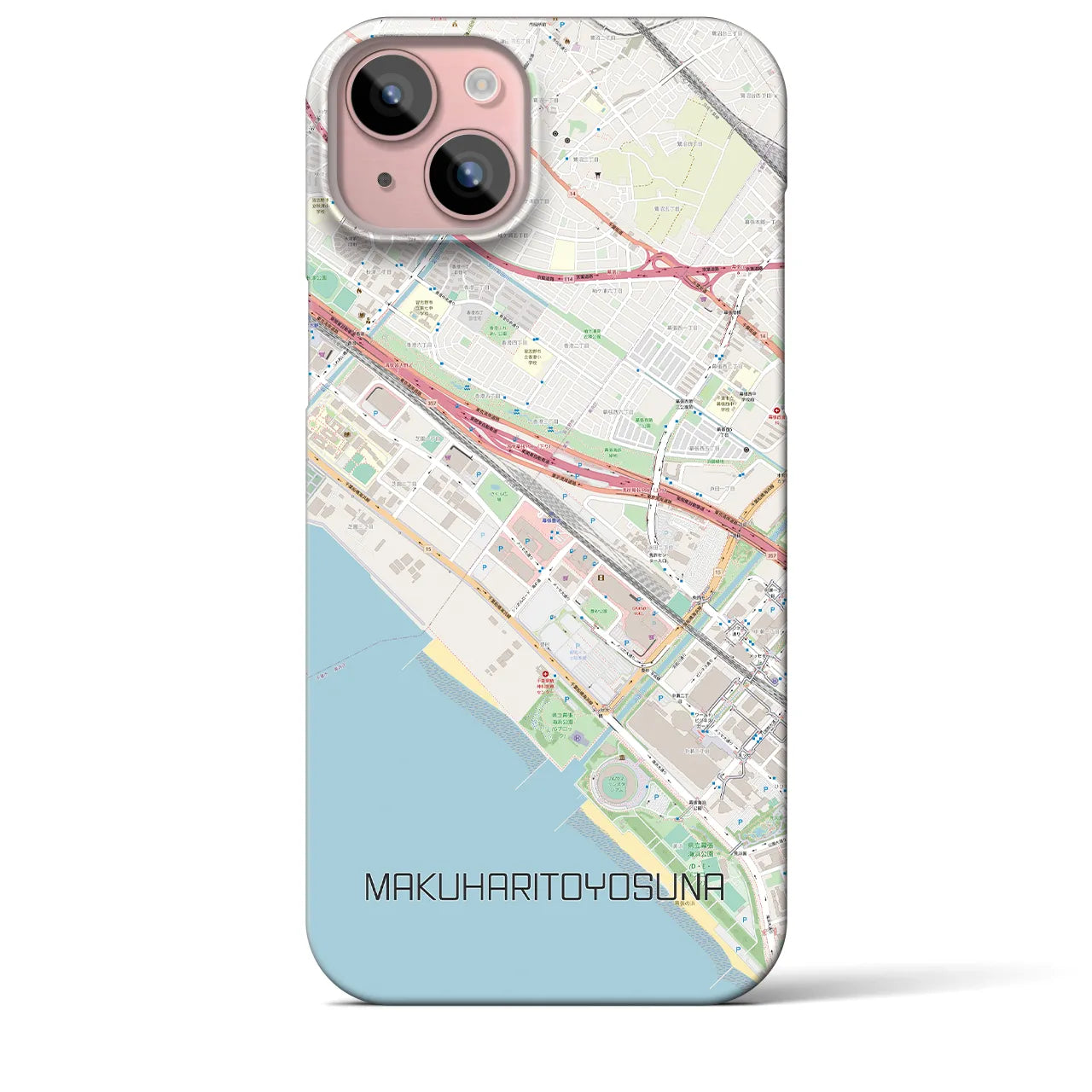 【幕張豊砂(千葉県)】地図柄iPhoneケース(バックカバータイプ)
