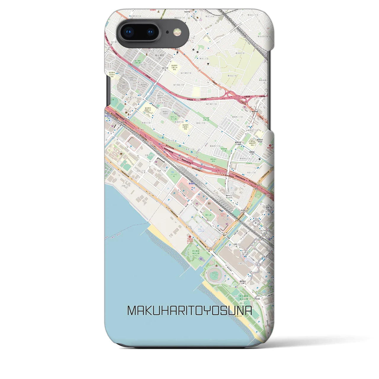 【幕張豊砂(千葉県)】地図柄iPhoneケース(バックカバータイプ)