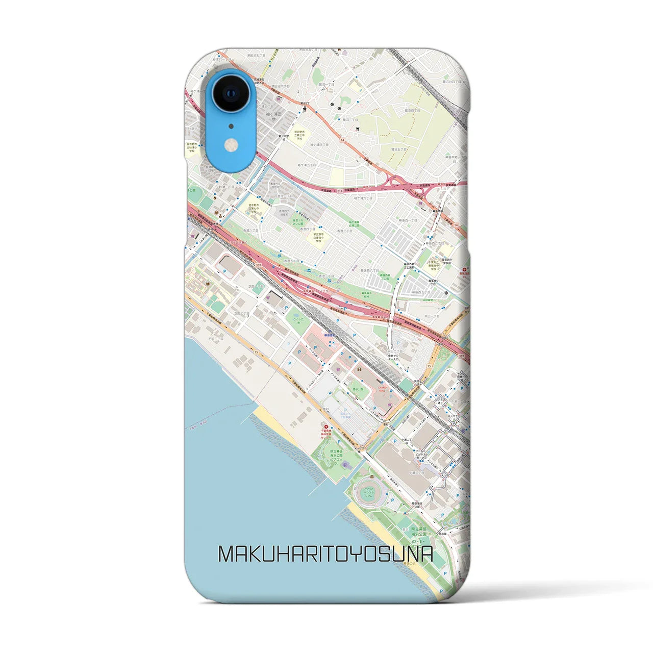【幕張豊砂(千葉県)】地図柄iPhoneケース(バックカバータイプ)