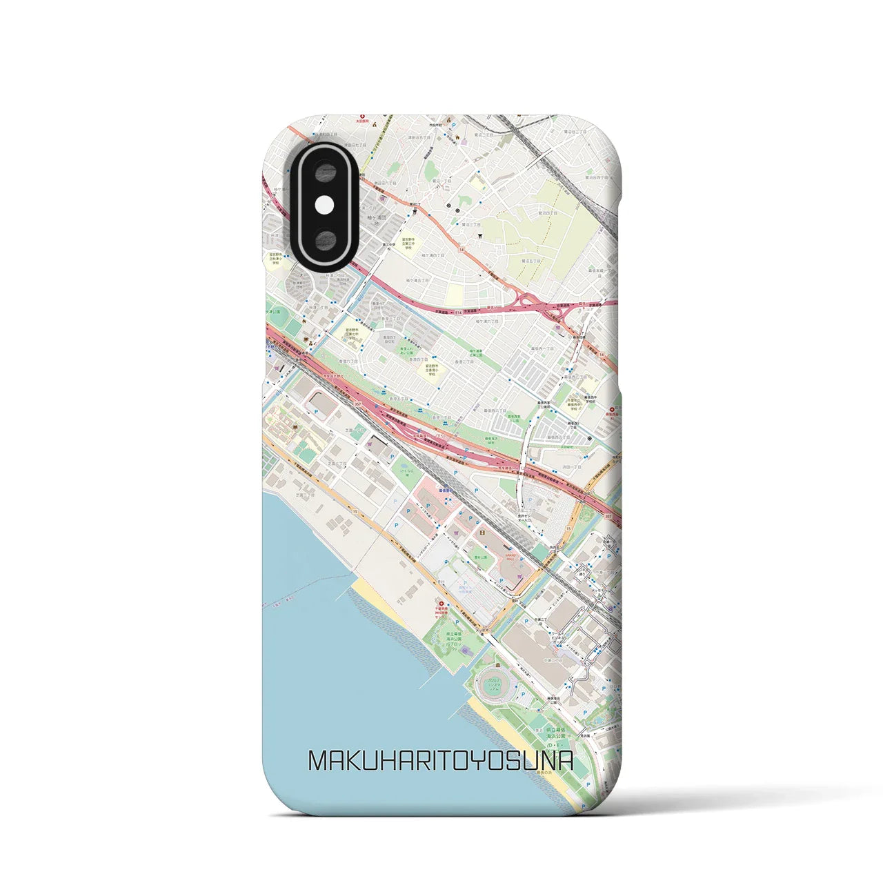 【幕張豊砂(千葉県)】地図柄iPhoneケース(バックカバータイプ)