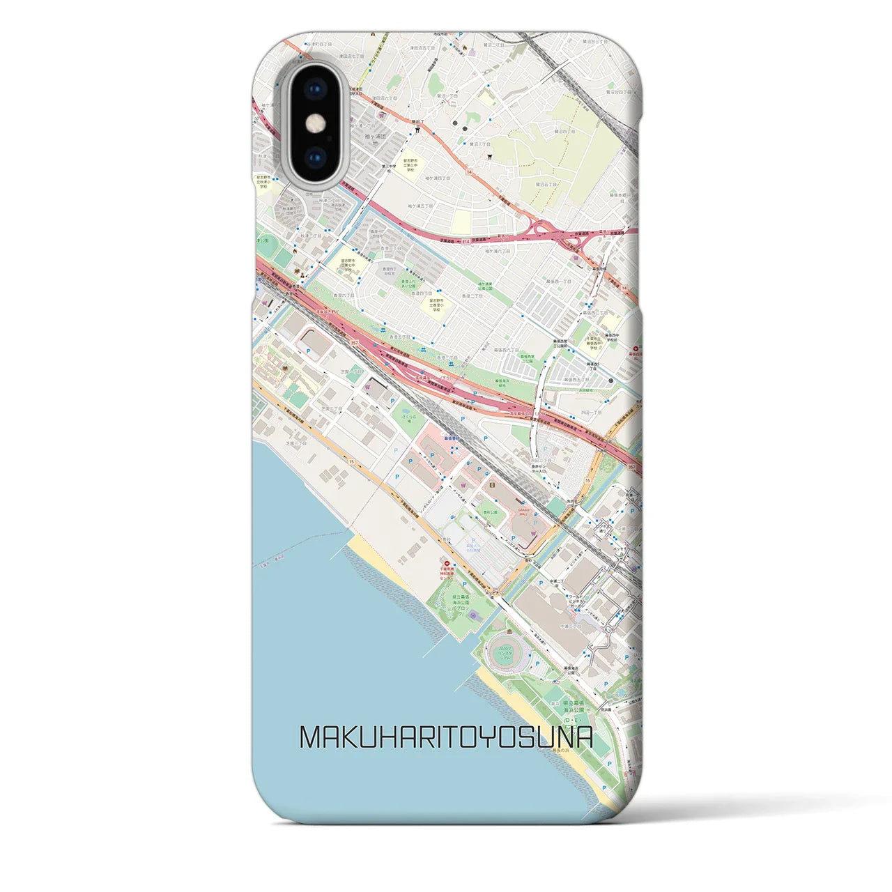 【幕張豊砂(千葉県)】地図柄iPhoneケース(バックカバータイプ)