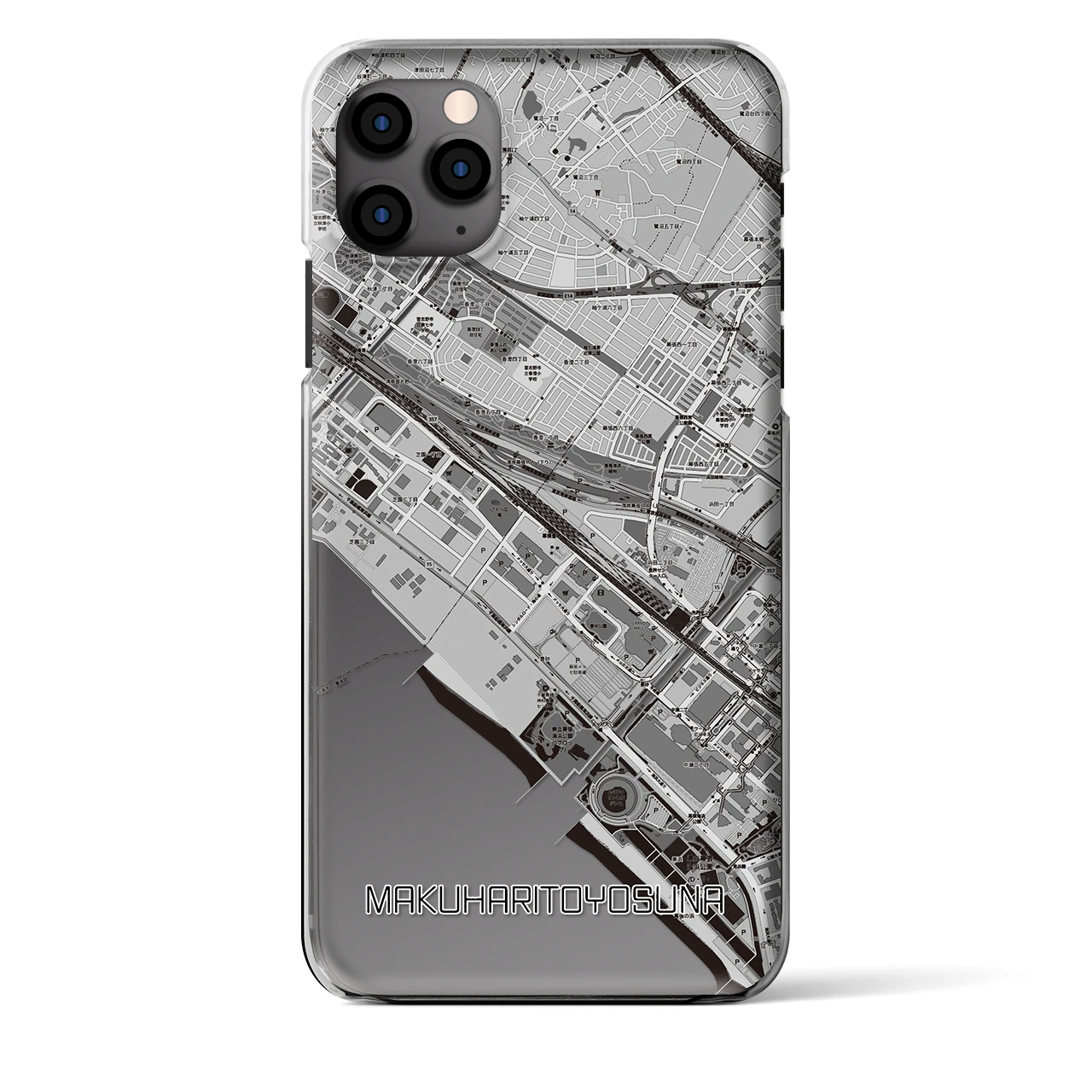 【幕張豊砂(千葉県)】地図柄iPhoneケース(クリアタイプ)