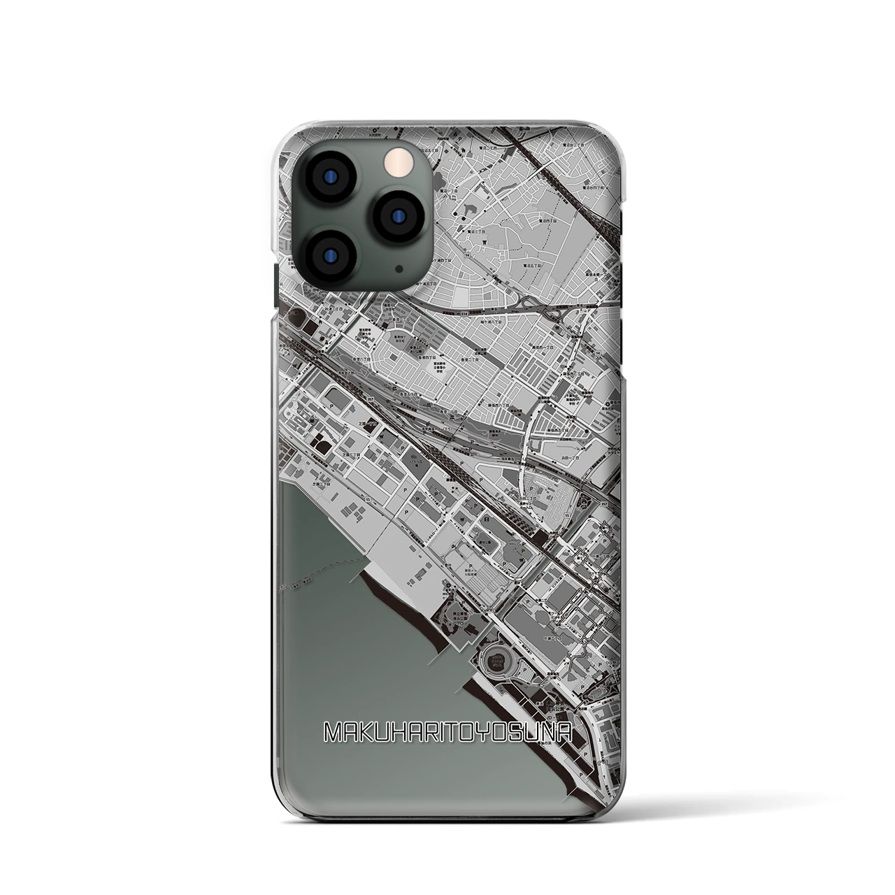 【幕張豊砂(千葉県)】地図柄iPhoneケース(クリアタイプ)