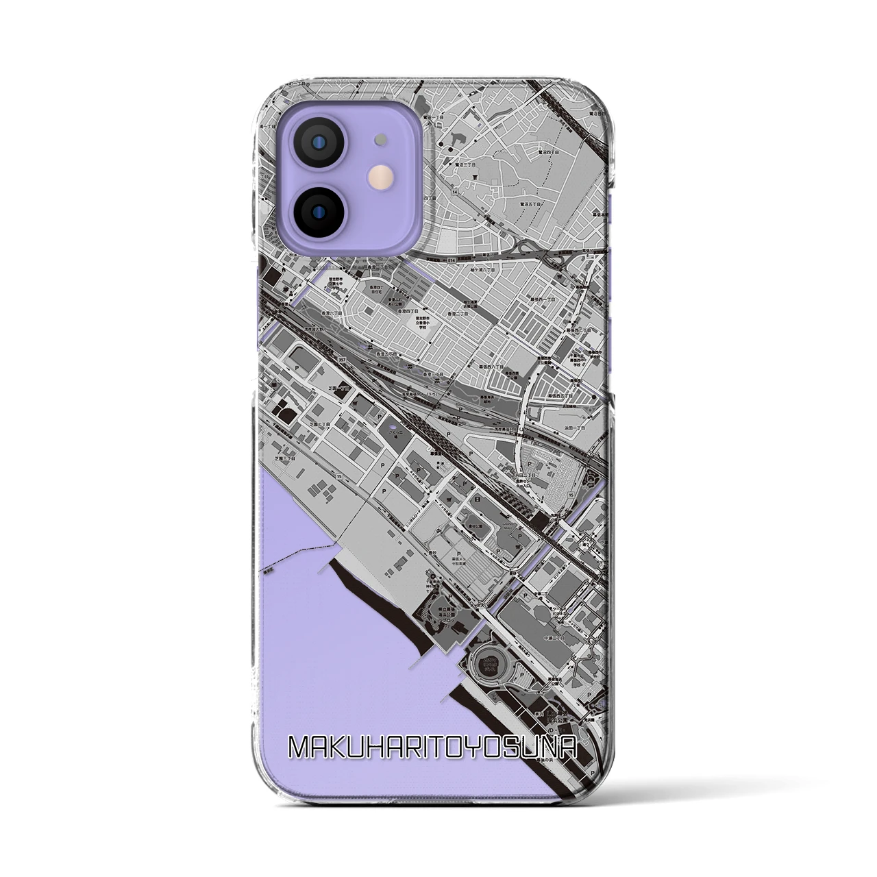 【幕張豊砂(千葉県)】地図柄iPhoneケース(クリアタイプ)